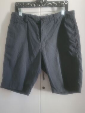 RVCA Men's Black Flat Front Shorts